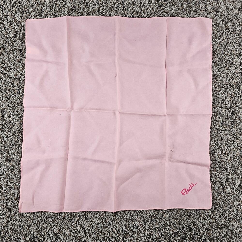 Vintage Paoli Womensz 19" Square Scarf Bubblegum Pink Pastel